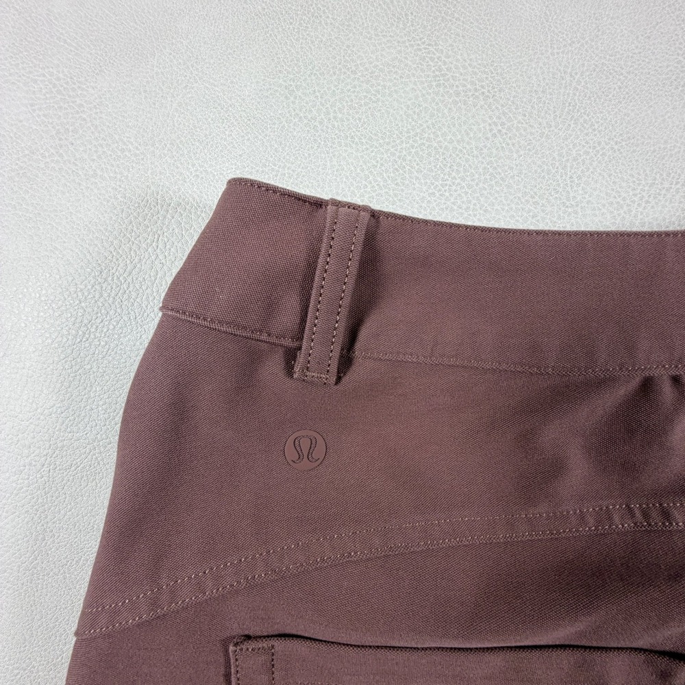Lululemon City Sleek 5 Pocket Wide Leg Pants Mauve Plum Size 30 High Rise Tech - Picture 12 of 13